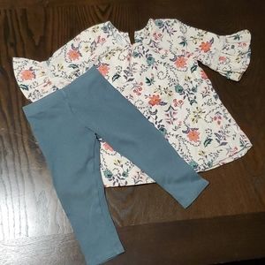 Girls 3T floral fall set